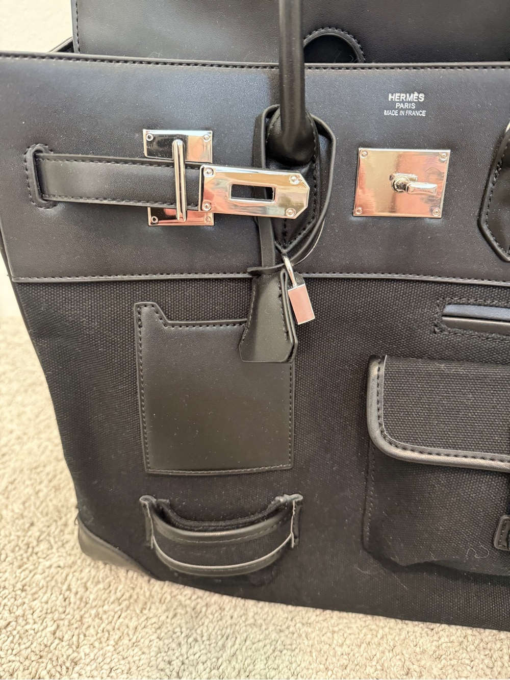 INSPIRED … Black Canvas & Leather Top-Handle Tote - Picture 2 of 12